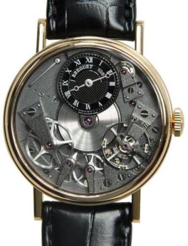 Breguet Miesten kello 7027BR-G9-9V6 Tradition Luurankokello/Nahka