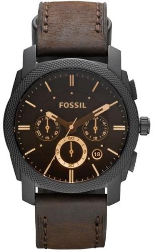 Fossil Machine Miesten kello FS4656IE Musta/Nahka Ø42 mm