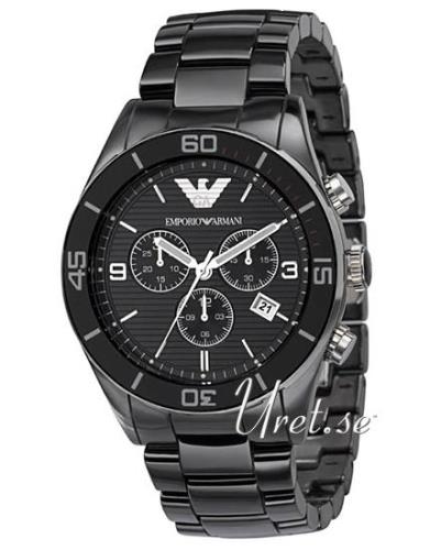 Emporio Armani Franco Miesten kello AR1421 Musta/Keraaminen Ø42 mm