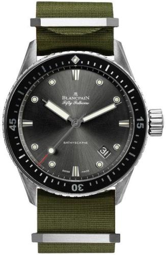 Blancpain Fifty Fathoms Miesten kello 5000-1230-NAKA Musta/Tekstiili