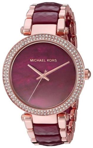 Michael Kors Naisten kello MK6412 Violetti/Punakultasävyinen Ø39 mm