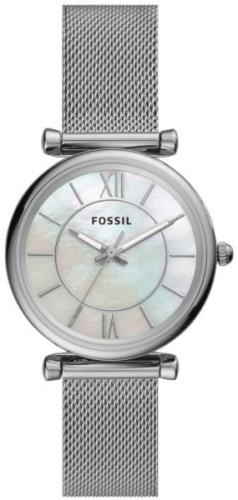 Fossil Carlie Naisten kello ES4919 Valkoinen/Teräs Ø34 mm