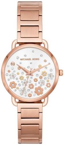 Michael Kors Portia Naisten kello MK3841 Valkoinen/Punakultasävyinen