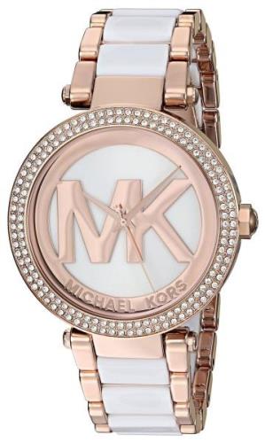 Michael Kors Naisten kello MK6365 Hopea/Punakultasävyinen Ø39 mm