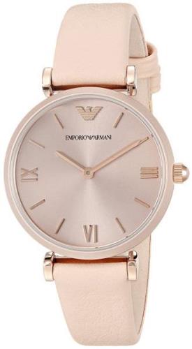 Emporio Armani Dress Naisten kello AR11001 Punakultaa/Nahka Ø32 mm