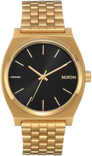 Nixon The Time Teller A045-2042 Musta/Kullansävytetty teräs Ø37 mm