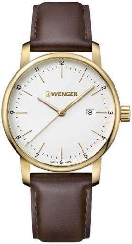 Wenger 99999 Miesten kello 01.1741.108 Valkoinen/Nahka Ø42 mm