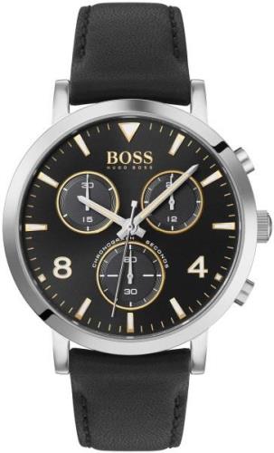 Hugo Boss Spirit Miesten kello 1513766 Musta/Nahka Ø42 mm