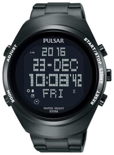 Pulsar X Miesten kello PQ2057X1 LCD/Teräs Ø46 mm