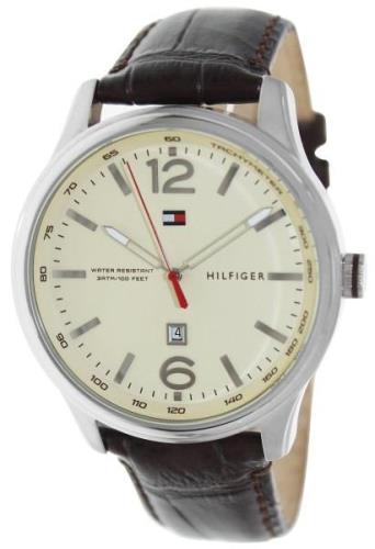 Tommy Hilfiger Andre Miesten kello 1710315 Beige/Nahka Ø44 mm