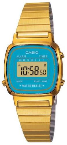 Casio Collection Naisten kello LA670WGA LCD/Kullansävytetty teräs