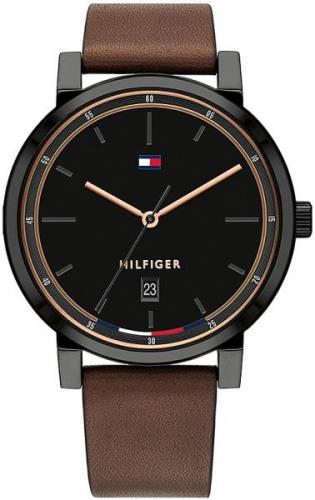 Tommy Hilfiger Dressed Up Miesten kello 1791736 Musta/Nahka Ø43 mm