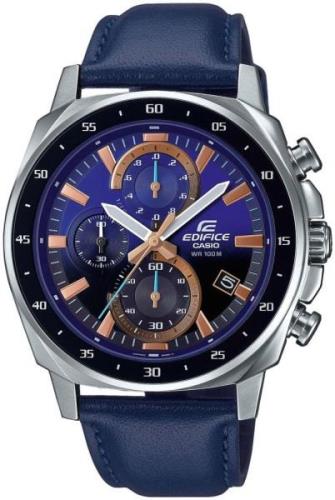 Casio Edifice Miesten kello EFV-600L-2AVUEF Sininen/Nahka Ø41.3 mm