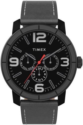 Timex Miesten kello TW2U15200 Musta/Nahka Ø44 mm