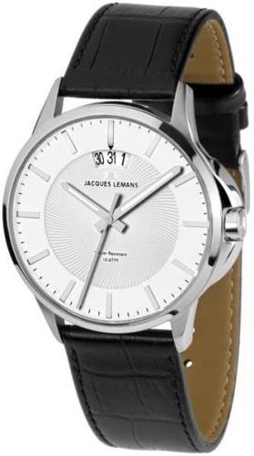 Jacques Lemans Sydney Miesten kello 1-1540B Hopea/Nahka Ø42 mm