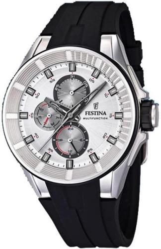 Festina Multifunction Miesten kello F20342-1 Valkoinen/Kumi Ø44.5 mm