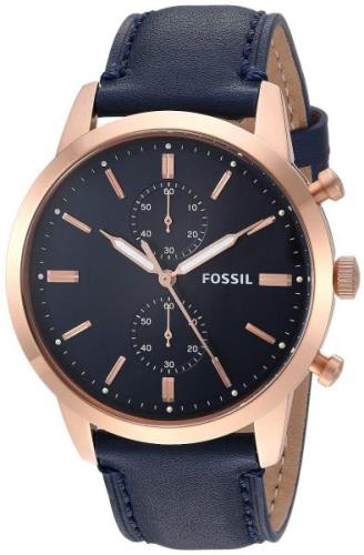 Fossil Townsman Miesten kello FS5436 Sininen/Nahka Ø44 mm