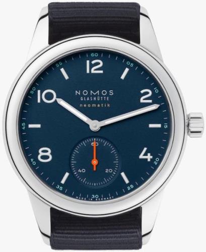 Nomos Glashütte Club Miesten kello N-741 Sininen/Tekstiili Ø37 mm