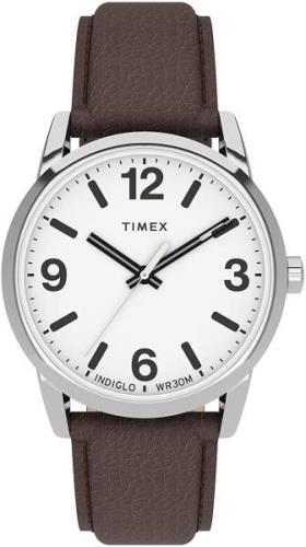 Timex Easy Reader Miesten kello TW2U71600 Valkoinen/Nahka Ø38 mm