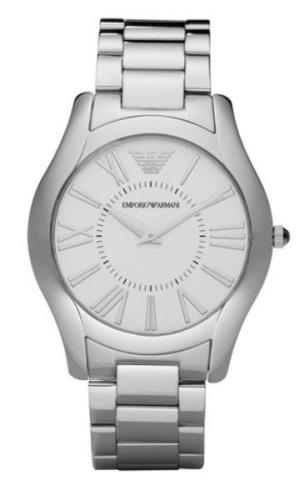 Emporio Armani Miesten kello AR2055 Valkoinen/Teräs Ø43 mm