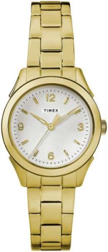 Timex 99999 Naisten kello TW2R91400D7 Valkoinen/Kullansävytetty