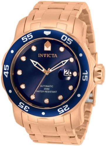 Invicta Pro Diver Miesten kello 33343 Sininen/Punakultasävyinen Ø48