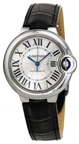 Cartier Ballon Blue Naisten kello W6920085 Hopea/Nahka Ø33 mm