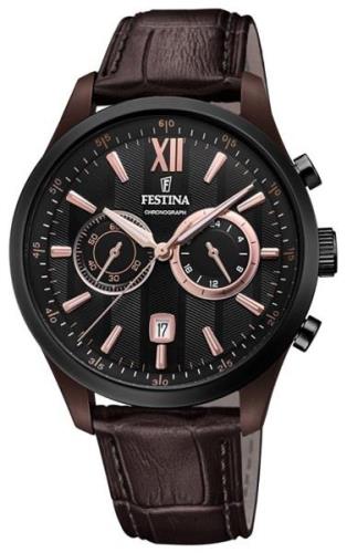 Festina Miesten kello F16999-2 Musta/Nahka Ø44 mm