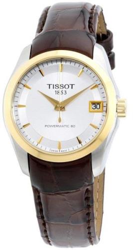 Tissot Couturier Naisten kello T035.207.26.031.00 Hopea/Nahka Ø32 mm