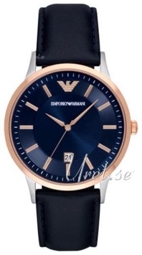 Emporio Armani Fashion Miesten kello AR2506 Sininen/Nahka Ø43 mm