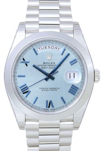 Rolex Day-Date 40 Miesten kello 228206-0001 Sininen/Platina Ø40 mm