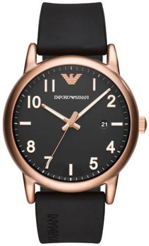 Emporio Armani Dress Miesten kello AR11097 Musta/Kumi Ø43 mm