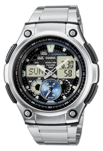 Casio Collection Miesten kello AQ-190WD-1AVEF Musta/Teräs Ø45.4 mm