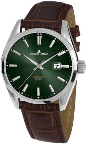 Jacques Lemans Derby Miesten kello 1-1846C Vihreä/Nahka Ø42 mm