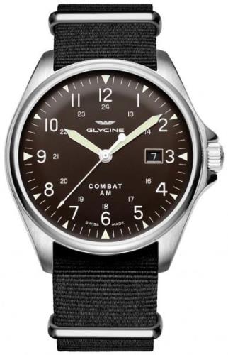 Glycine Combat Miesten kello GL0123 Ruskea/Tekstiili Ø43 mm