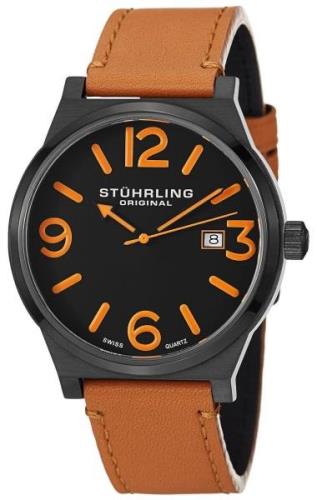 Stührling Original Miesten kello 454.3355K1 Musta/Nahka Ø42 mm