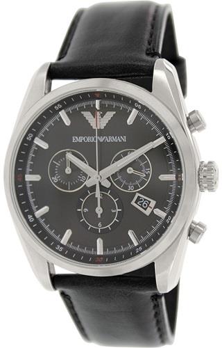 Emporio Armani Sportivo Miesten kello AR6039 Musta/Nahka Ø43 mm