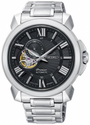 Seiko Premier Miesten kello SSA371J1 Musta/Teräs Ø42.9 mm