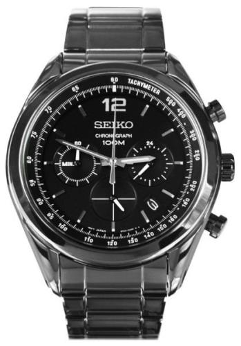 Seiko Chronograph Miesten kello SSB093P1 Musta/Teräs Ø41 mm