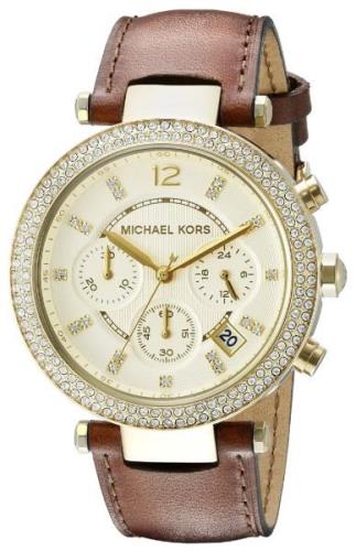 Michael Kors Parker Naisten kello MK2249 Samppanja/Nahka Ø39 mm