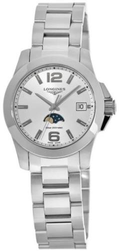 Longines Conquest Ladies Naisten kello L3.381.4.76.6 Hopea/Teräs