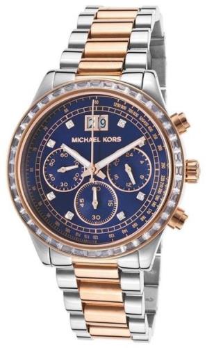 Michael Kors Brinkley Naisten kello MK6205 Sininen/Punakultasävyinen