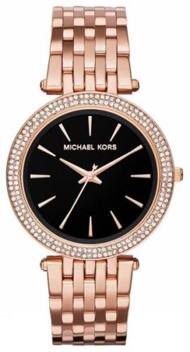 Michael Kors Darci Naisten kello MK3402 Musta/Punakultasävyinen Ø39