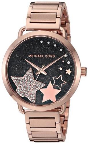 Michael Kors 99999 Naisten kello MK3795 Musta/Punakultasävyinen