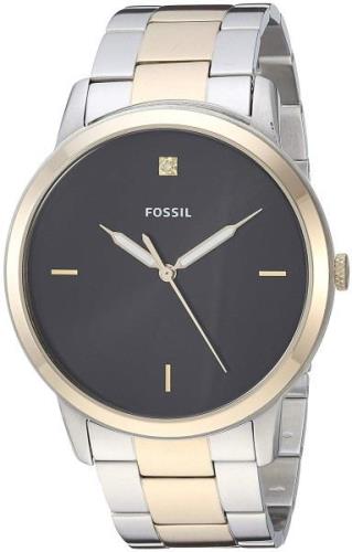 Fossil 99999 Miesten kello FS5458 Musta/Kullansävytetty teräs Ø44