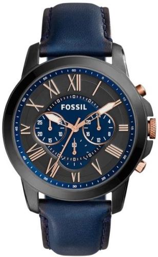 Fossil Grant Miesten kello FS5061IE Sininen/Nahka Ø44 mm