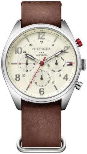 Tommy Hilfiger Corbin Miesten kello 1791188 Beige/Nahka Ø44 mm