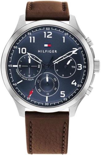 Tommy Hilfiger Asher Miesten kello 1791855 Sininen/Nahka Ø44 mm