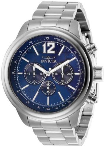 Invicta Miesten kello 28895 Aviator Sininen/Teräs Ø49 mm