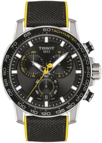 Tissot Miesten kello T125.617.17.051.00 Supersport Musta/Kumi Ø45.5